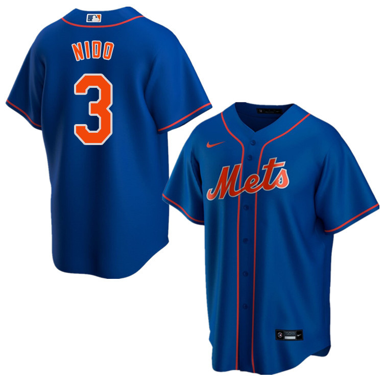 Nike Men #3 Tomas Nido New York Mets Baseball Jerseys Sale-Blue